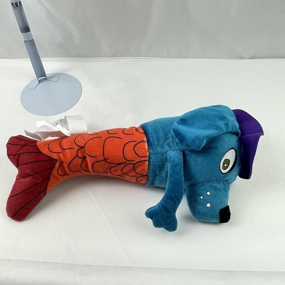 IKEA Sagoskatt Mermaid Dog Plush Multicolor Retired 2021 Stuffed Animal Toy 14" - Picture 7 of 9